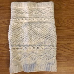 Rare! Aran Crafts Merino Wool Cable Skirt S 25”